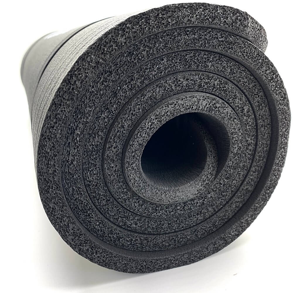 Træningsmåtte - 1,2 cm. Tyk, Skridsikker & huller til ophæng (Sort)