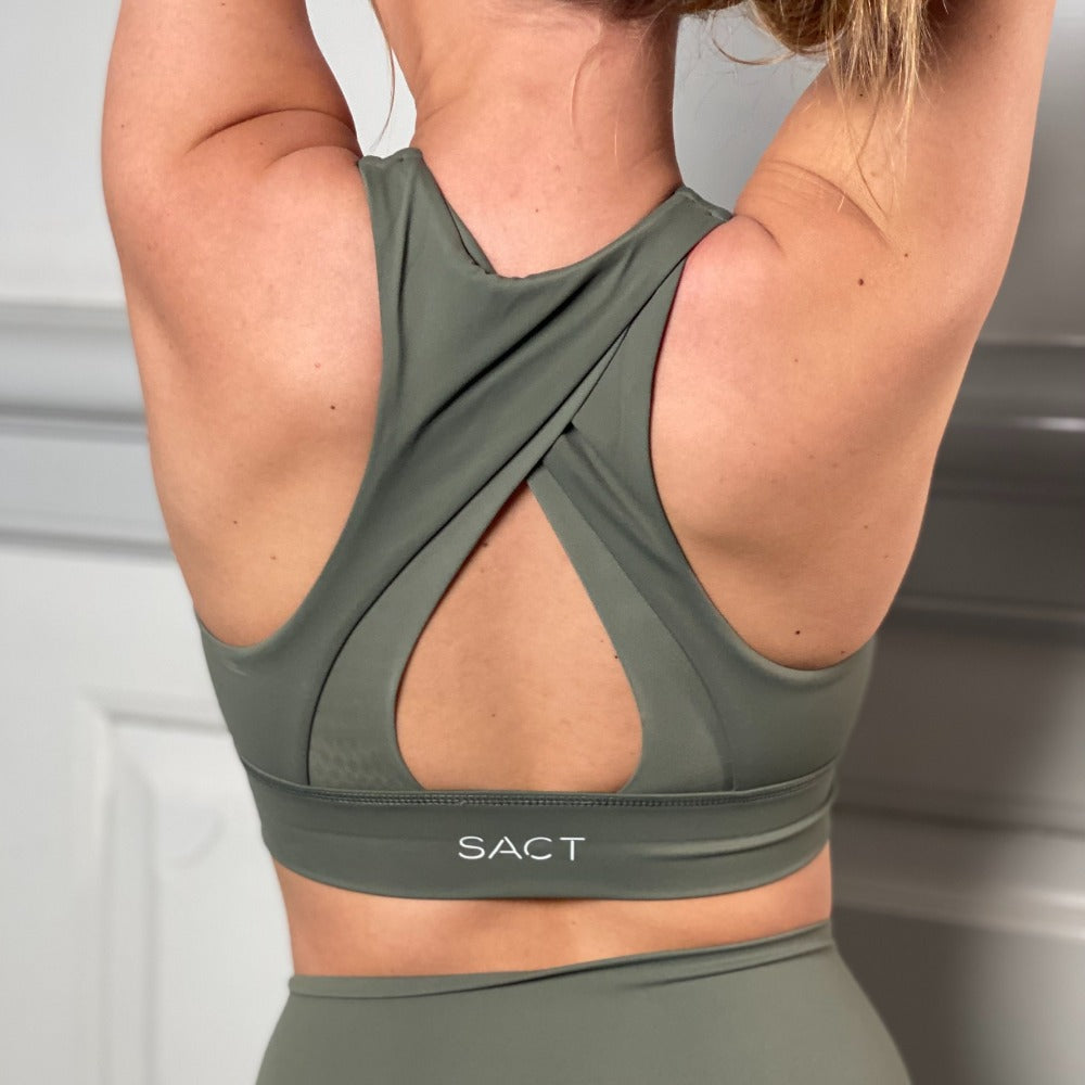 Lucca Sports Bra (Olive Green)