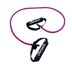 Træningselastik Exertube med håndtag - Lilla (Medium styrke, 10 KG.)