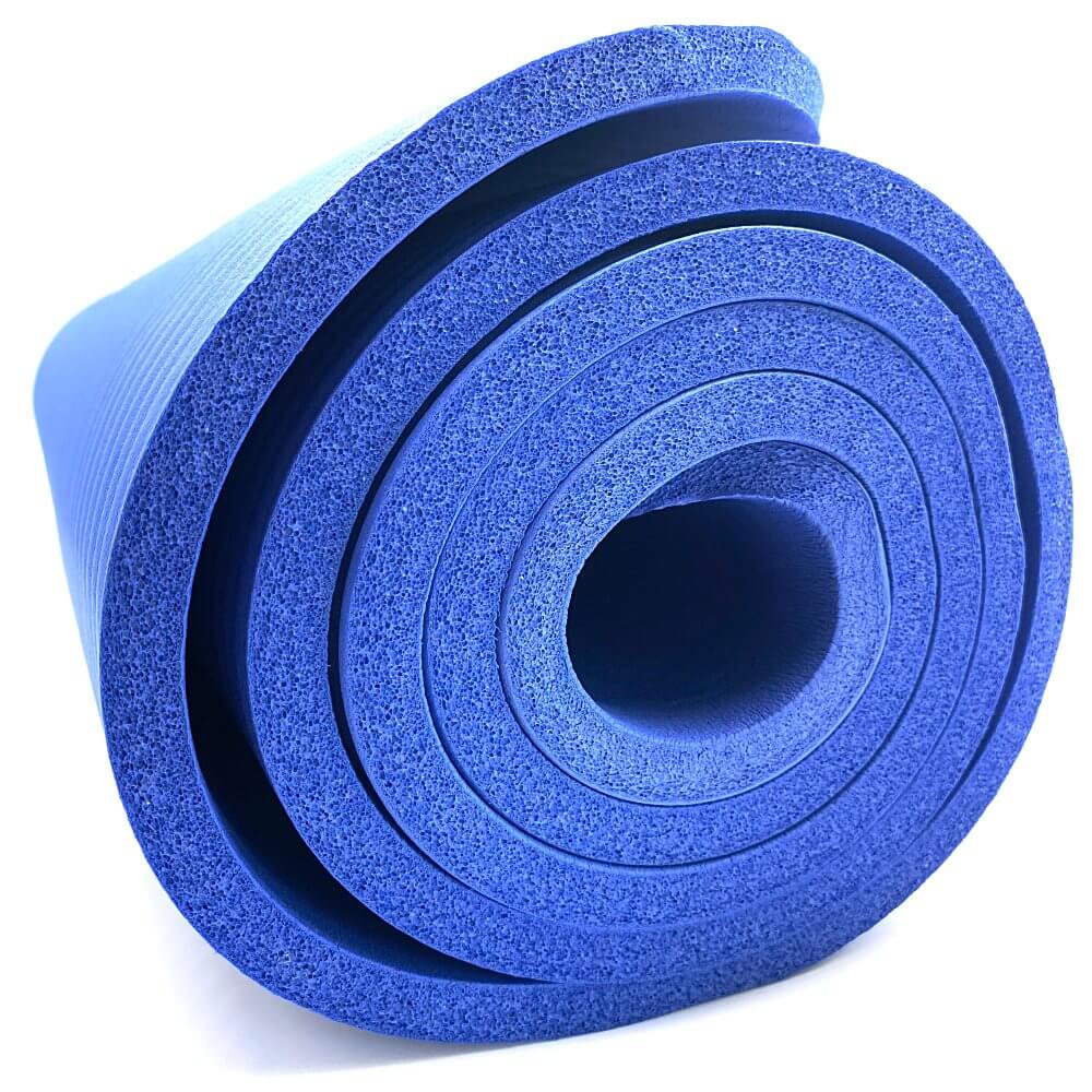 Træningsmåtte - 1,0 cm. Tyk og Skridsikker (Blå) - Sportsact
